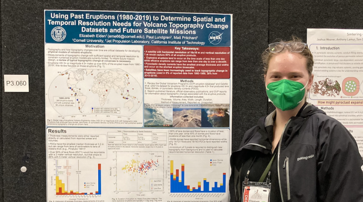 Elizabeth Eiden and her poster at IAVCEI-2023