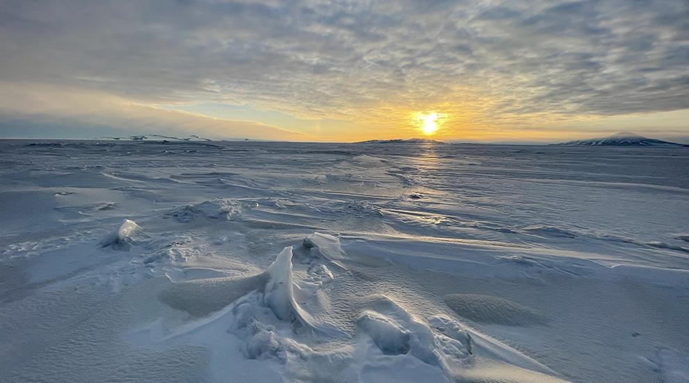 Antarctica sunrise